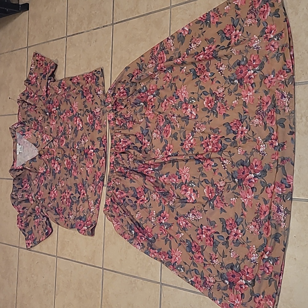 Floral Two-Piece Dress Set